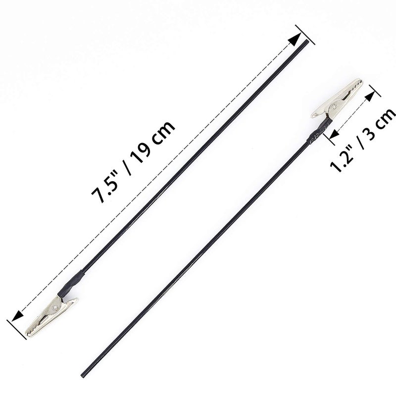 Yocoolfun 30 Pack Model Painting Alligator Clip Stick with Rubber Tips Modeling Tools,Metal Wire Clamps Long-Tailed Clasp for Hobby Modeling DIY Card Photo Memo for Airbrush Hobby Model Parts - Image 3